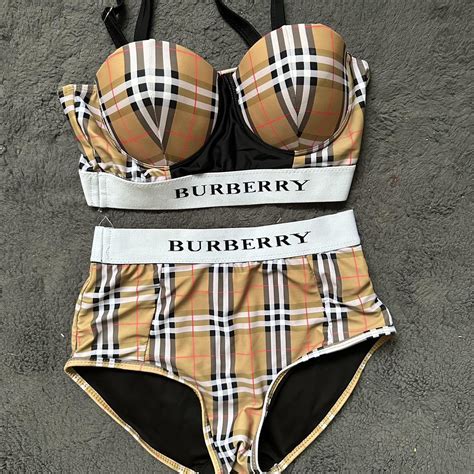 bikinis burberry|Burberry bikini model.